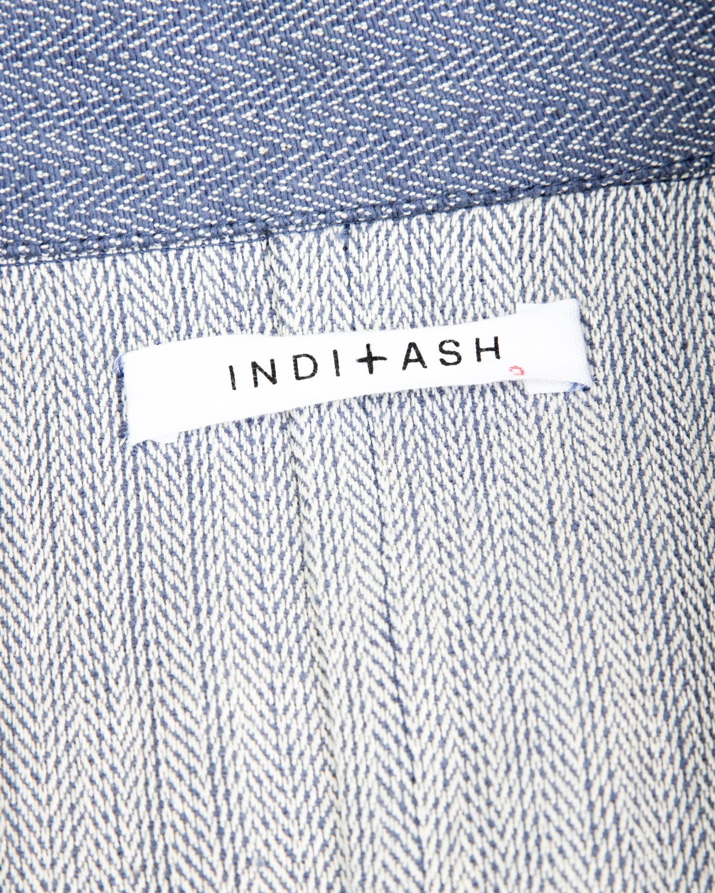 Study Jacket - Handwoven French Blue/Indigo Military Herringbone