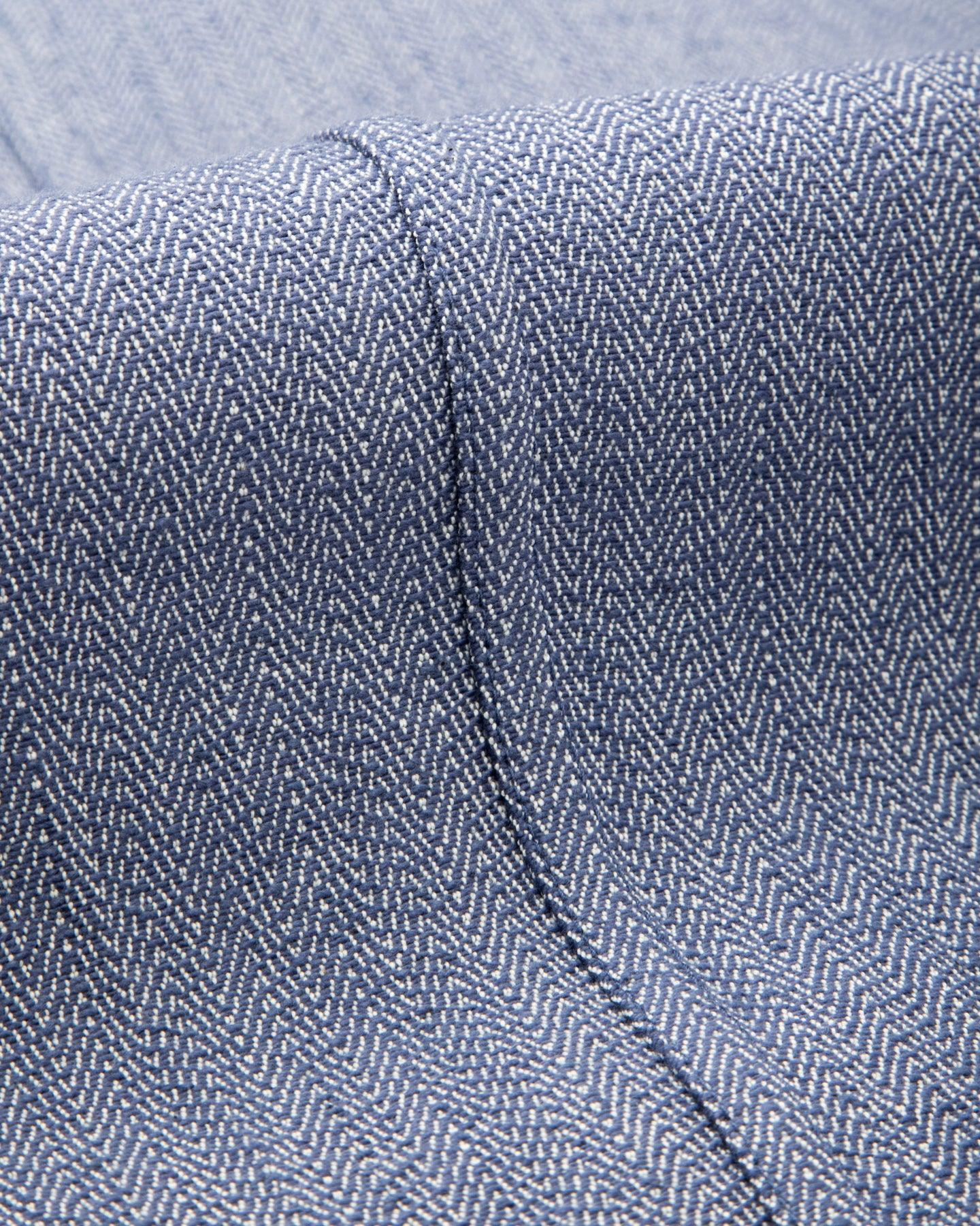 Study Jacket - Handwoven French Blue/Indigo Military Herringbone