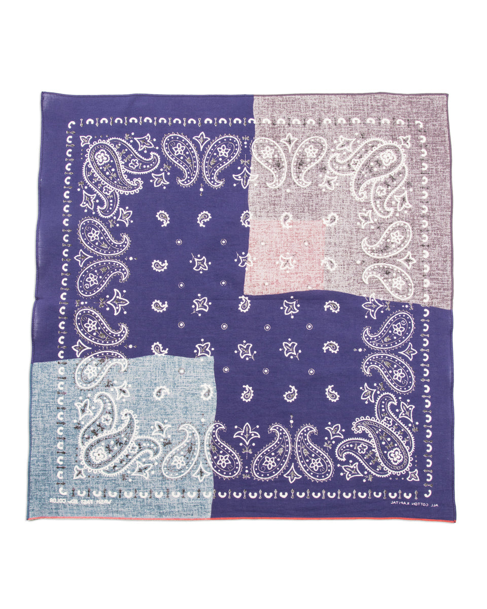 Kapital Fastcolor Selvedge Bandanna (PaisleyPatchwork) - Purple - Standard & Strange