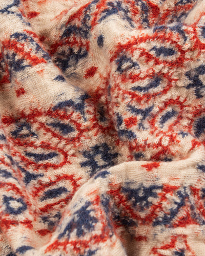 Kapital Fulling Wool HAPPY Scarf Colorful BIG-MAMA BANDANA - Ecru - Standard & Strange
