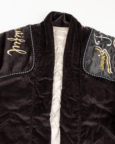 Kapital Velveteen KESA SHAM BOMBER JKT (Beautiful FRANCE) - Black 3 - Standard & Strange