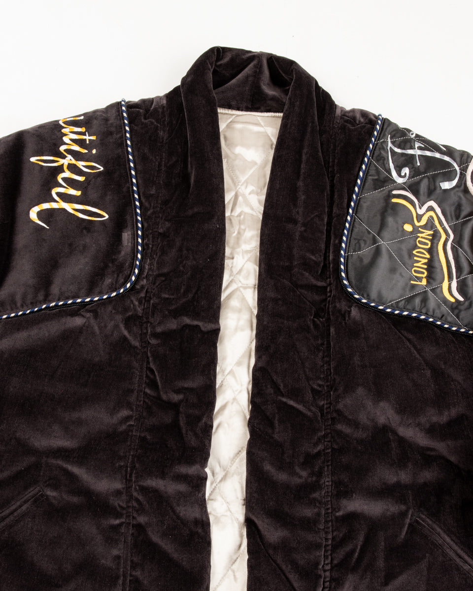 Kapital Velveteen KESA SHAM BOMBER JKT (Beautiful FRANCE) - Black 3 - Standard & Strange