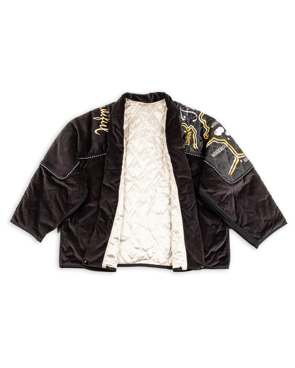 Kapital Velveteen KESA SHAM BOMBER JKT (Beautiful FRANCE) - Black 3 - Standard & Strange