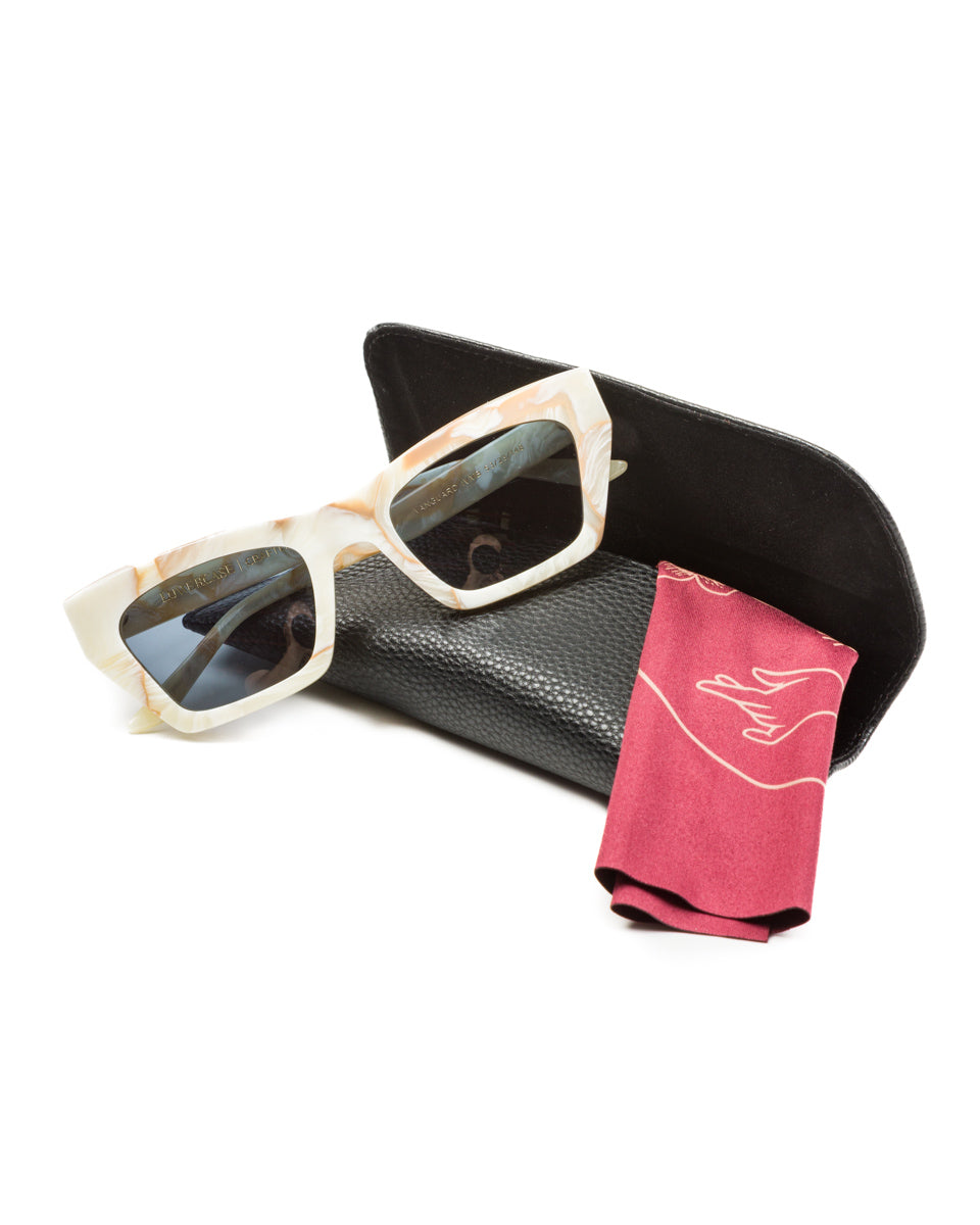 Lowercase Eyewear Vanguard Sunglass - Ivory Marble - Standard & Strange