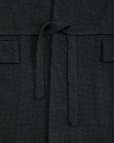 Monitaly Jute Coat - Black Wool Flannel Vicente - Standard & Strange