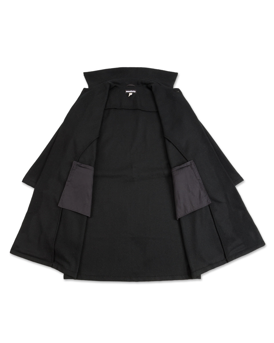 Monitaly Jute Coat - Black Wool Flannel Vicente - Standard & Strange