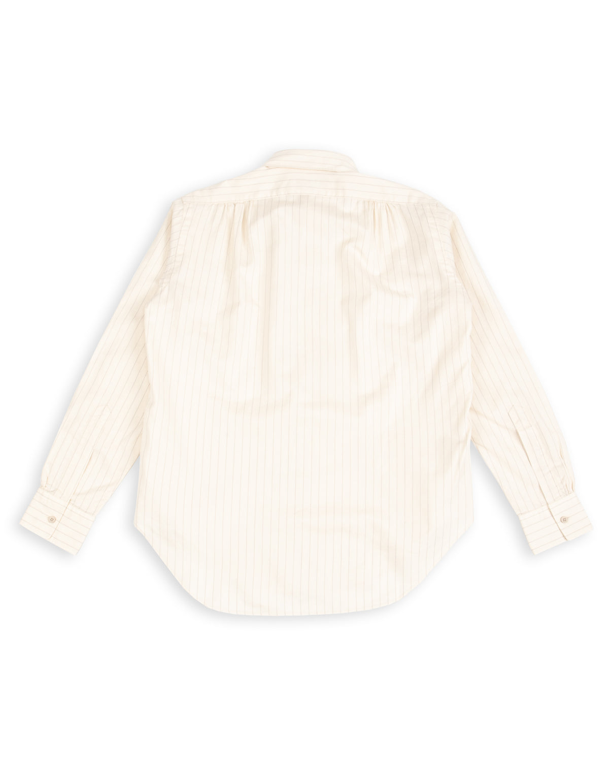 MotivMfg Authentic Fit BD Shirt - Ivory Striped Cotton/Silk Twill - Standard & Strange