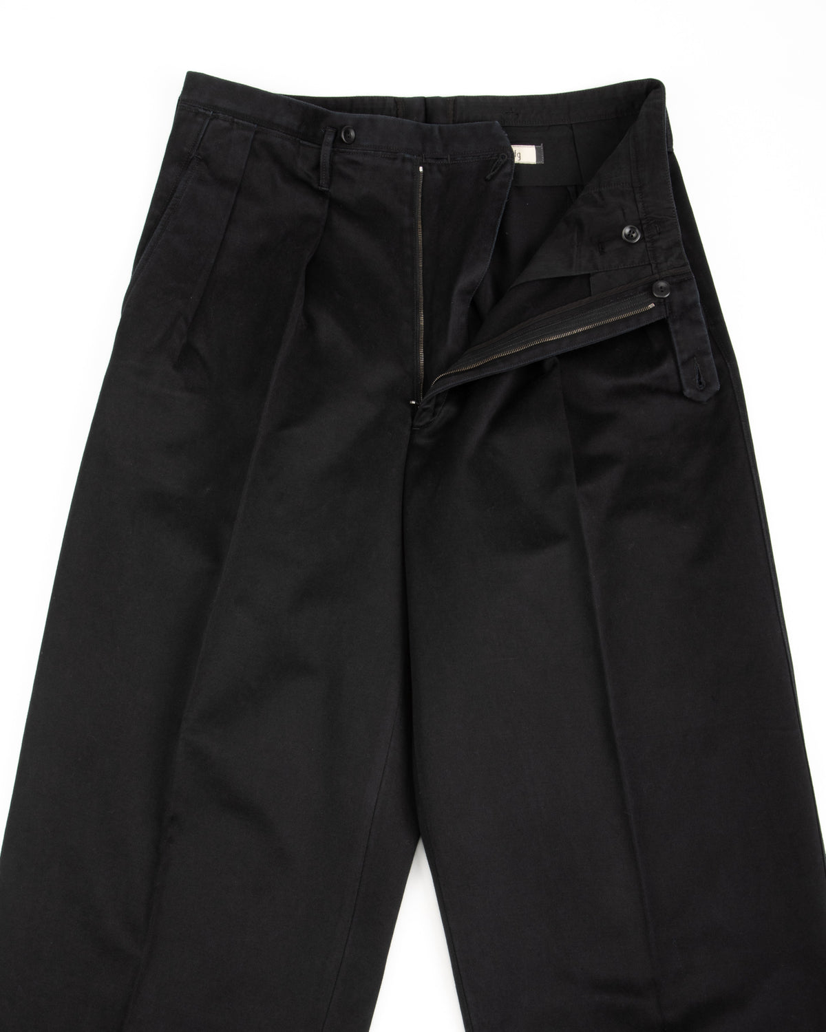 MotivMfg Bund Trousers - Black Super Cotton Sateen - Standard & Strange