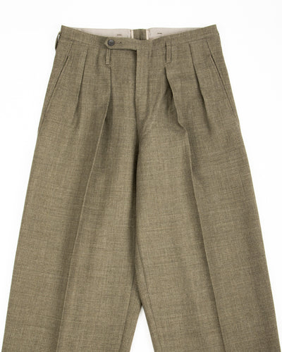 MotivMfg Bund Trousers - Sage Micro Check Suiting - Standard & Strange
