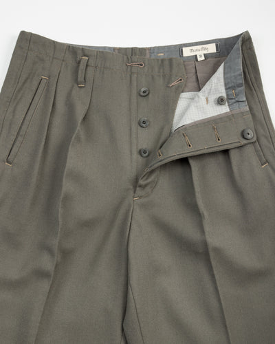 MotivMfg English Trousers - Pebble Wool Barathea - Standard & Strange