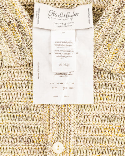 Olde H & Daughter Cotton Wrap Stitches Cardigan - Desert 10 - Standard & Strange