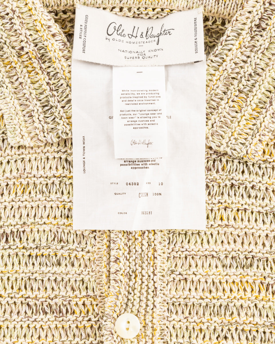 Olde H & Daughter Cotton Wrap Stitches Cardigan - Desert 10 - Standard & Strange