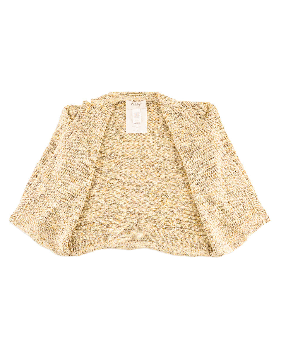 Olde H & Daughter Cotton Wrap Stitches Cardigan - Desert 10 - Standard & Strange