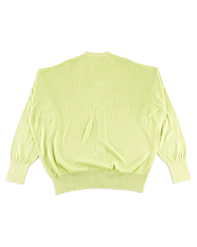 Olde H & Daughter Silk Plain Stitch V Neck Cardigan - Pistachio 10 - Standard & Strange