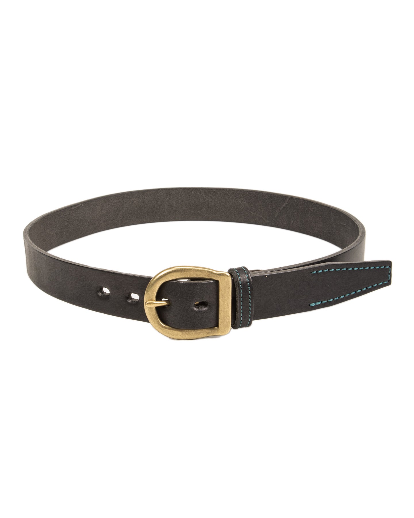 Omoto Denim Cowhide Leather Belt - Black - Standard & Strange