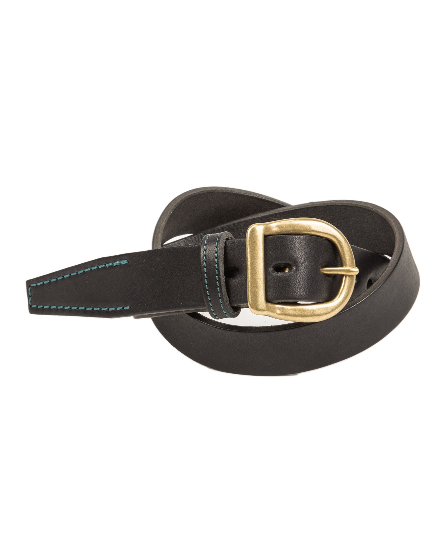 Omoto Denim Cowhide Leather Belt - Black - Standard & Strange