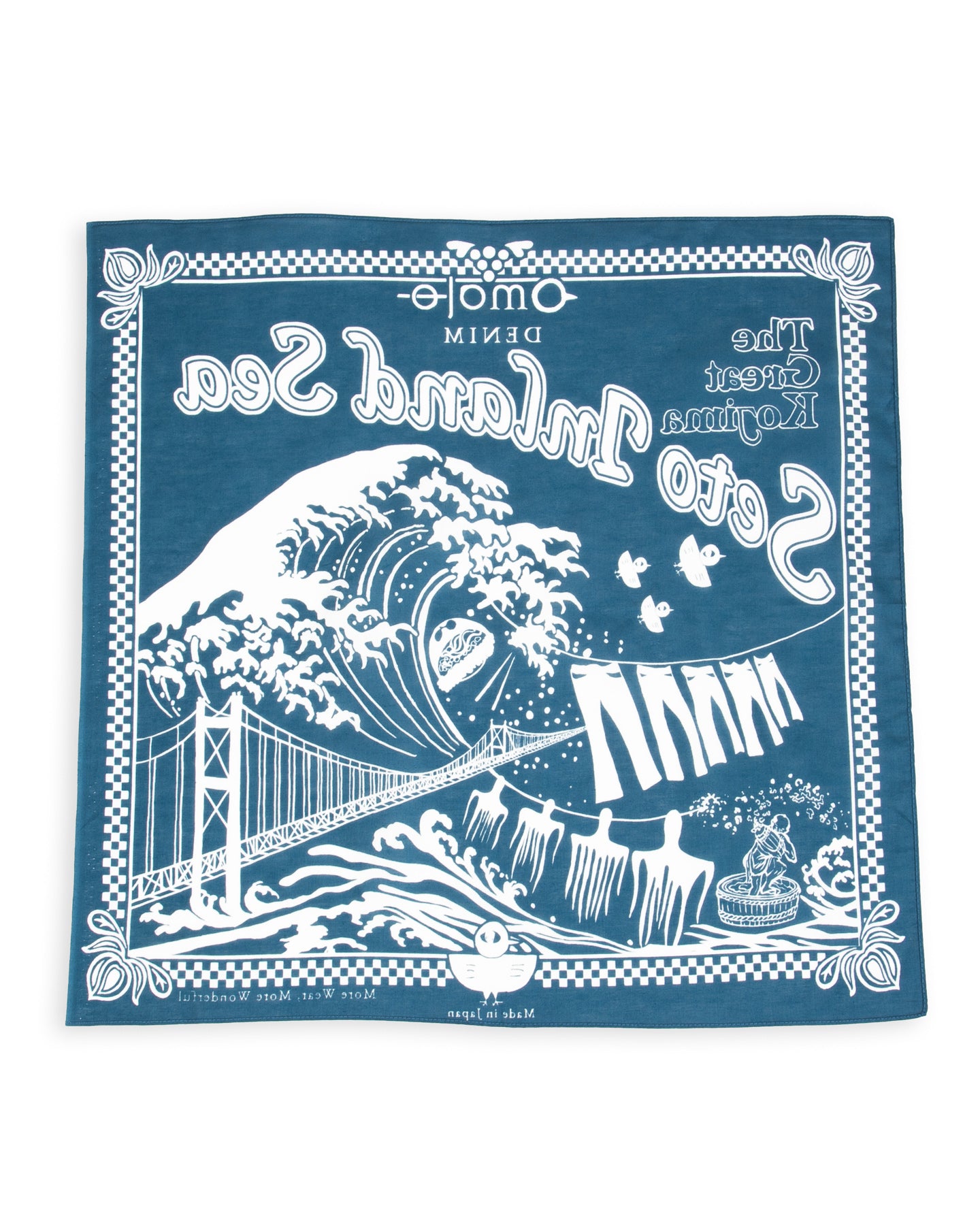 Omoto Denim Reveal Kojima Bandanna - Blue - Standard & Strange