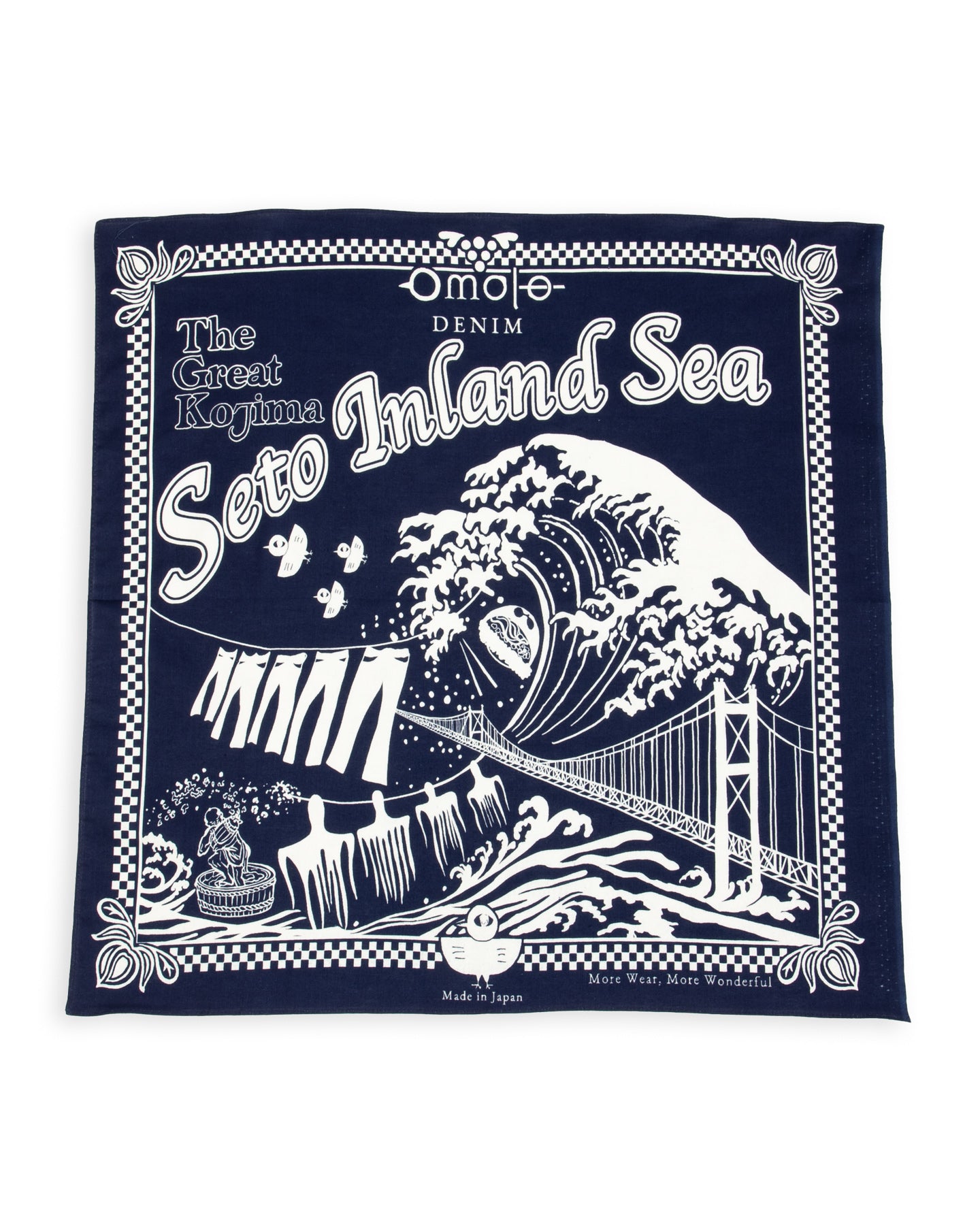 Omoto Denim Reveal Kojima Bandanna - Indigo - Standard & Strange