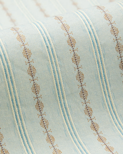 Prequel S&S x Prequel Short Open Collar Shirt - Blue Double Woven Dobby Stripe - Standard & Strange