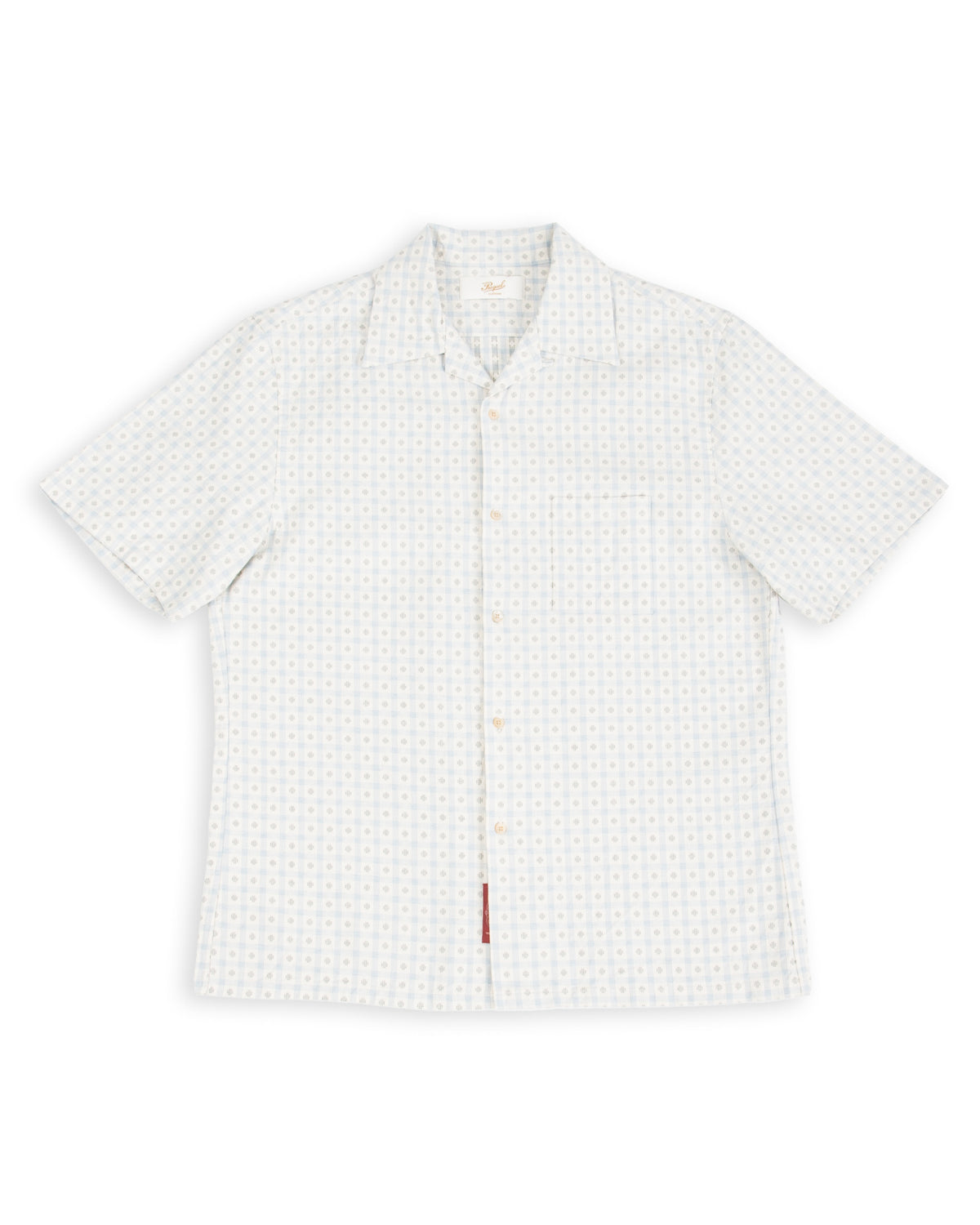 Prequel S&S x Prequel Short Open Collar Shirt - Beige Classic Dobby Check - Standard & Strange
