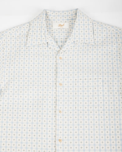 Prequel S&S x Prequel Short Open Collar Shirt - Beige Classic Dobby Check - Standard & Strange