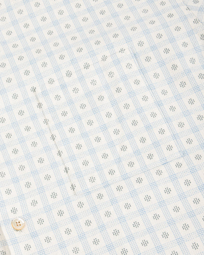 Prequel S&S x Prequel Short Open Collar Shirt - Beige Classic Dobby Check - Standard & Strange
