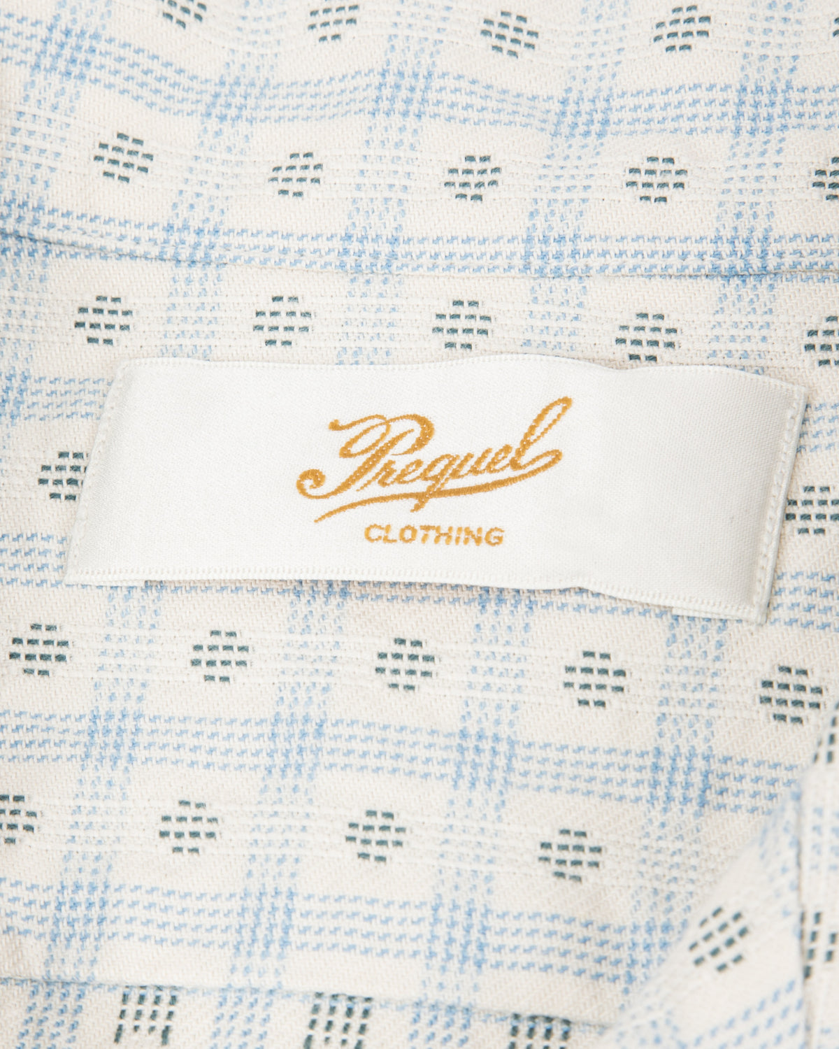 Prequel S&S x Prequel Short Open Collar Shirt - Beige Classic Dobby Check - Standard & Strange