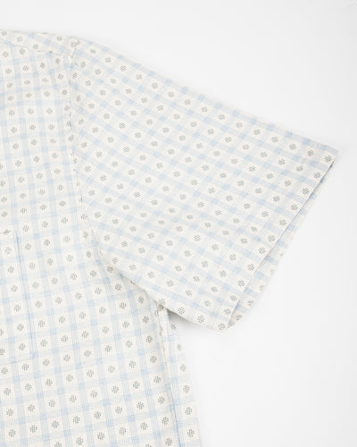 Prequel S&S x Prequel Short Open Collar Shirt - Beige Classic Dobby Check - Standard & Strange