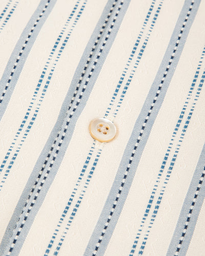 Prequel S&S x Prequel Short Open Collar Shirt - Beige Classic Riviera Stripe - Standard & Strange