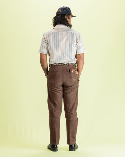 Prequel S&S x Prequel Short Open Collar Shirt - Beige Classic Riviera Stripe - Standard & Strange