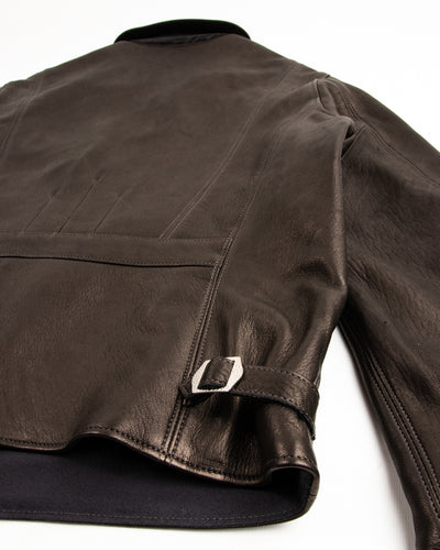 The Real McCoy's Freeman 30s Sports Jacket (Deerskin) - Black - Standard & Strange