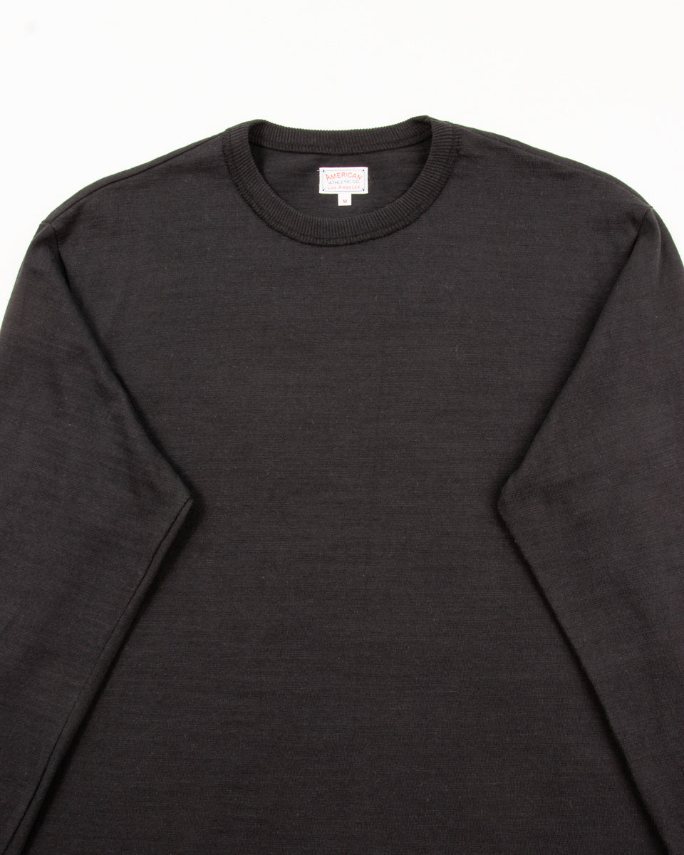 The Real McCoy's Athletic L/S T-Shirt / Loop-Wheel - Black - Standard & Strange