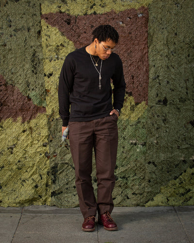 The Real McCoy's Athletic L/S T-Shirt / Loop-Wheel - Black - Standard & Strange
