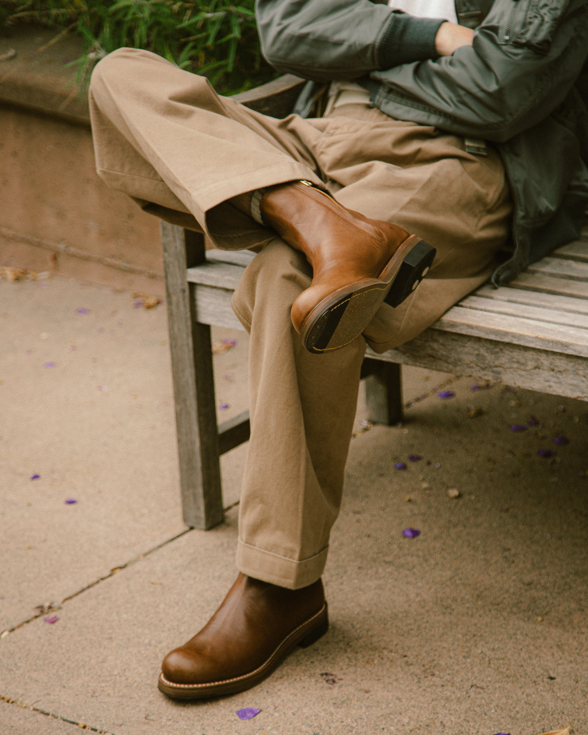 Rolling Dub Trio Casper Side Zip Boot - Brown Horsehide - Standard & Strange