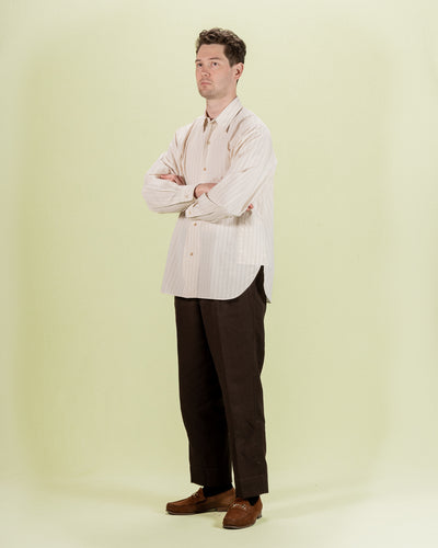 Senui Inside Pockets Shirt - Bed Linen Stripe - Standard & Strange