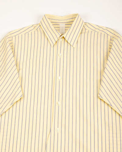 Senui Inside Pockets Shirt - Yellow Washed Fine Stripe - Standard & Strange
