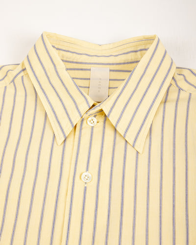Senui Inside Pockets Shirt - Yellow Washed Fine Stripe - Standard & Strange