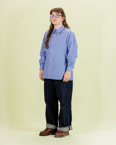 Senui Sally Side Slit Shirt - Blue 38/OS - Standard & Strange
