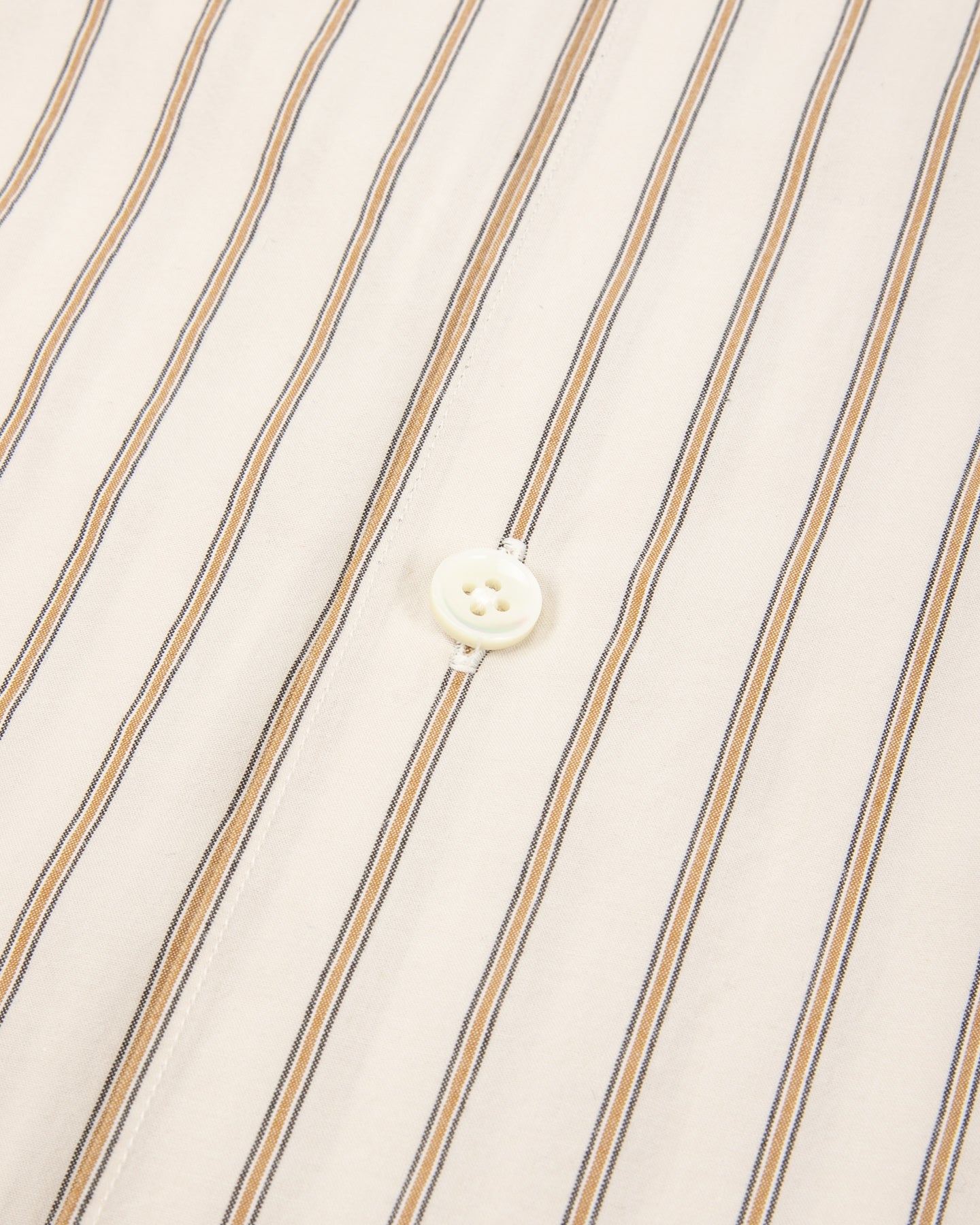 Senui Sally Side Slit Shirt - Ecru Double Washer Stripe 38/OS - Standard & Strange