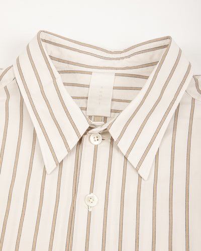 Senui Sally Side Slit Shirt - Ecru Double Washer Stripe 38/OS - Standard & Strange