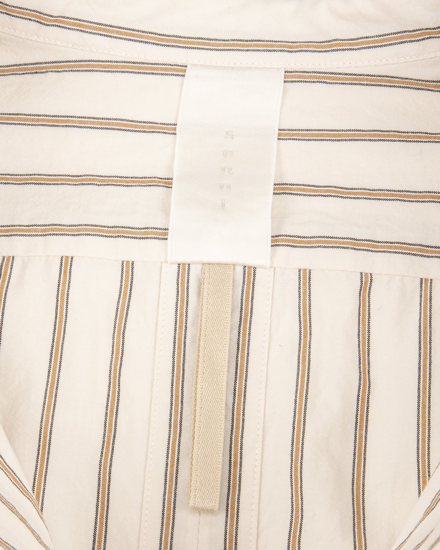 Senui Sally Side Slit Shirt - Ecru Double Washer Stripe 38/OS - Standard & Strange