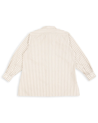 Senui Sally Side Slit Shirt - Ecru Double Washer Stripe 38/OS - Standard & Strange