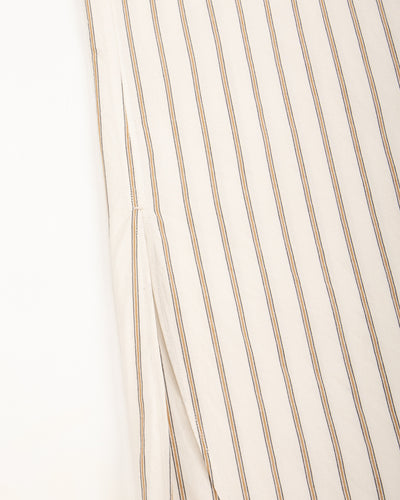 Senui Sally Side Slit Shirt - Ecru Double Washer Stripe 38/OS - Standard & Strange