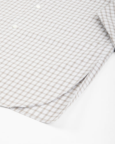 Senui Sally Side Slit Shirt - Green/Gray OG Typewriter Check 38/OS - Standard & Strange