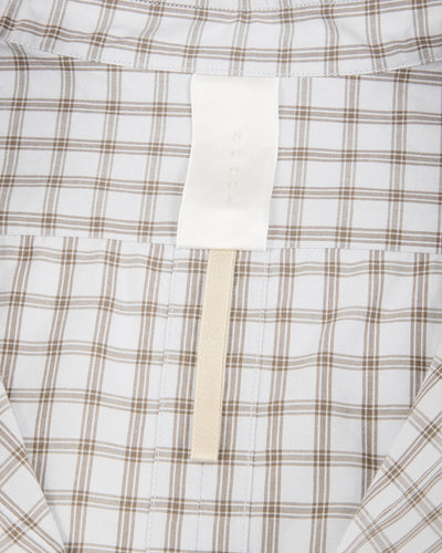 Senui Sally Side Slit Shirt - Green/Gray OG Typewriter Check 38/OS - Standard & Strange