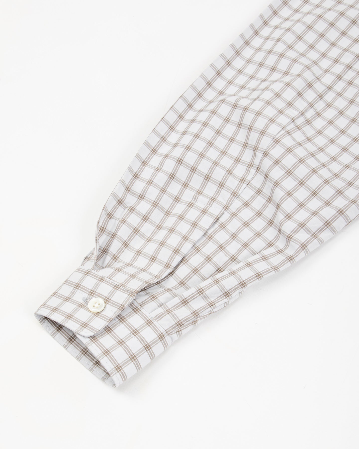 Senui Sally Side Slit Shirt - Green/Gray OG Typewriter Check 38/OS - Standard & Strange