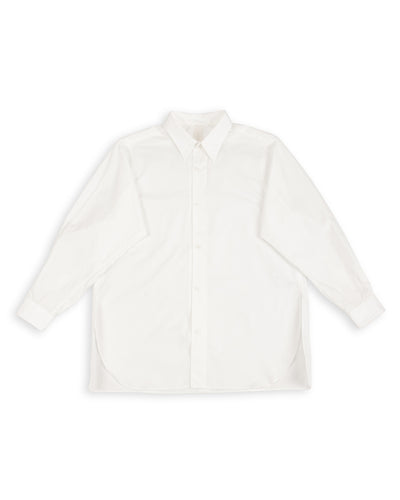 Senui Sally Side Slit Shirt - White Heavy Poplin 38/OS - Standard & Strange