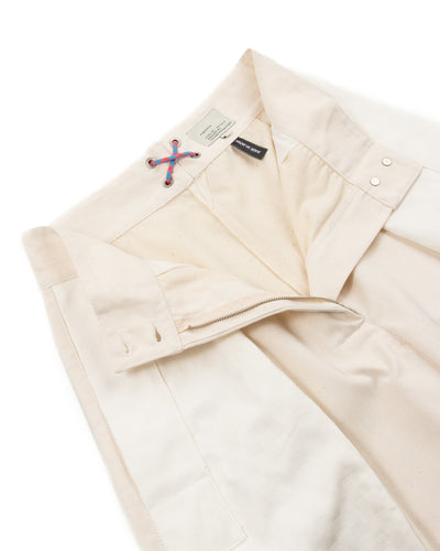 W'Menswear Crazy Border Trouser - Off-White - Standard & Strange