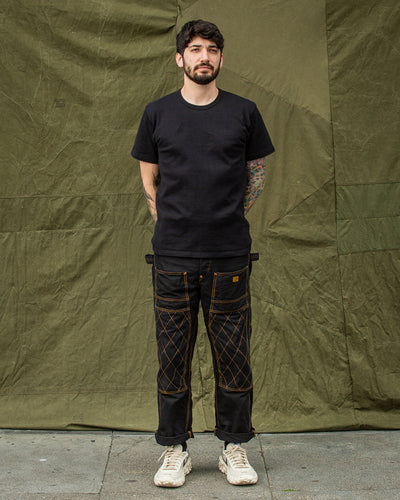 Wonder Looper Double Heavyweight Crewneck T-shirt - Black - Standard & Strange