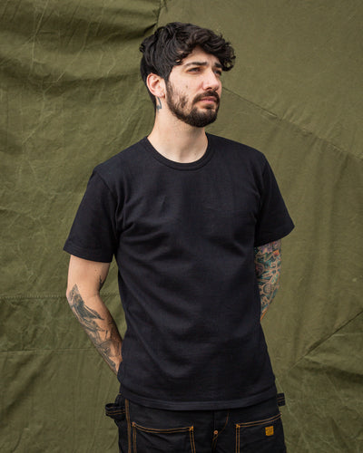 Wonder Looper Double Heavyweight Crewneck T-shirt - Black - Standard & Strange
